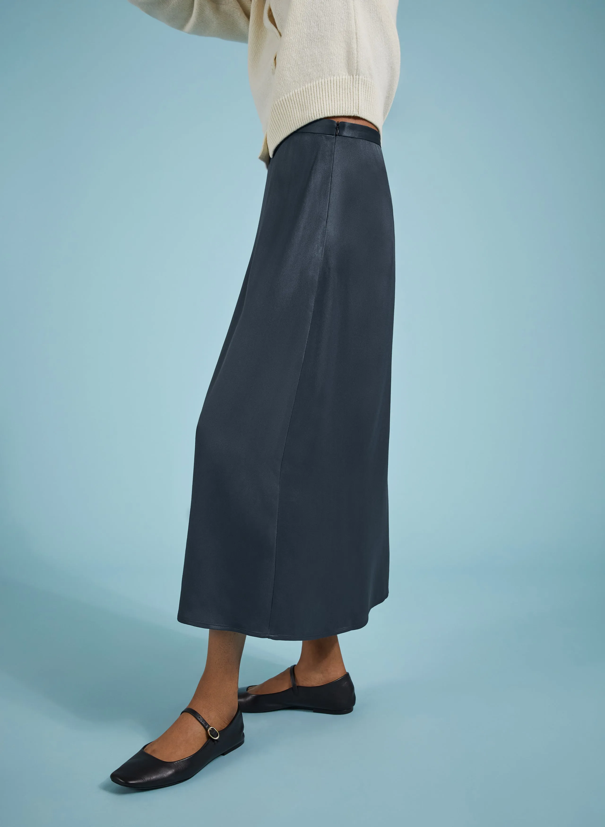 Doris Satin Slip Skirt